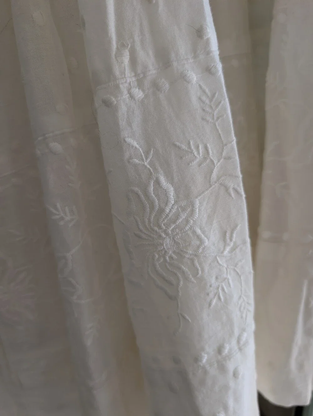 Free People Boho White Lace Tiered Tunic Dress Size Small